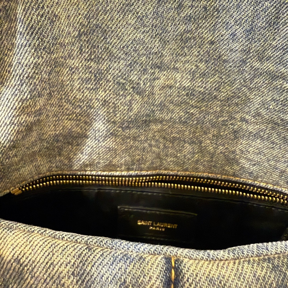 Yves Saint Laurent Blue Denim Lou Lou - Picture 5 of 11